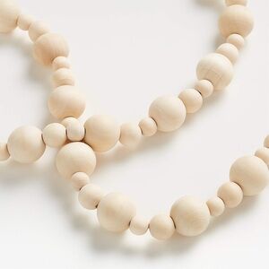 Crate & Barrel Wood Bead Garland 6'